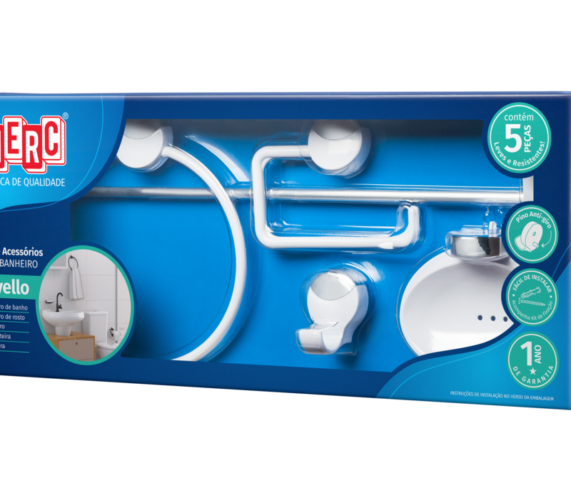 KIT P/BANHEIRO ABS BR/CR 5PC LAVELLO