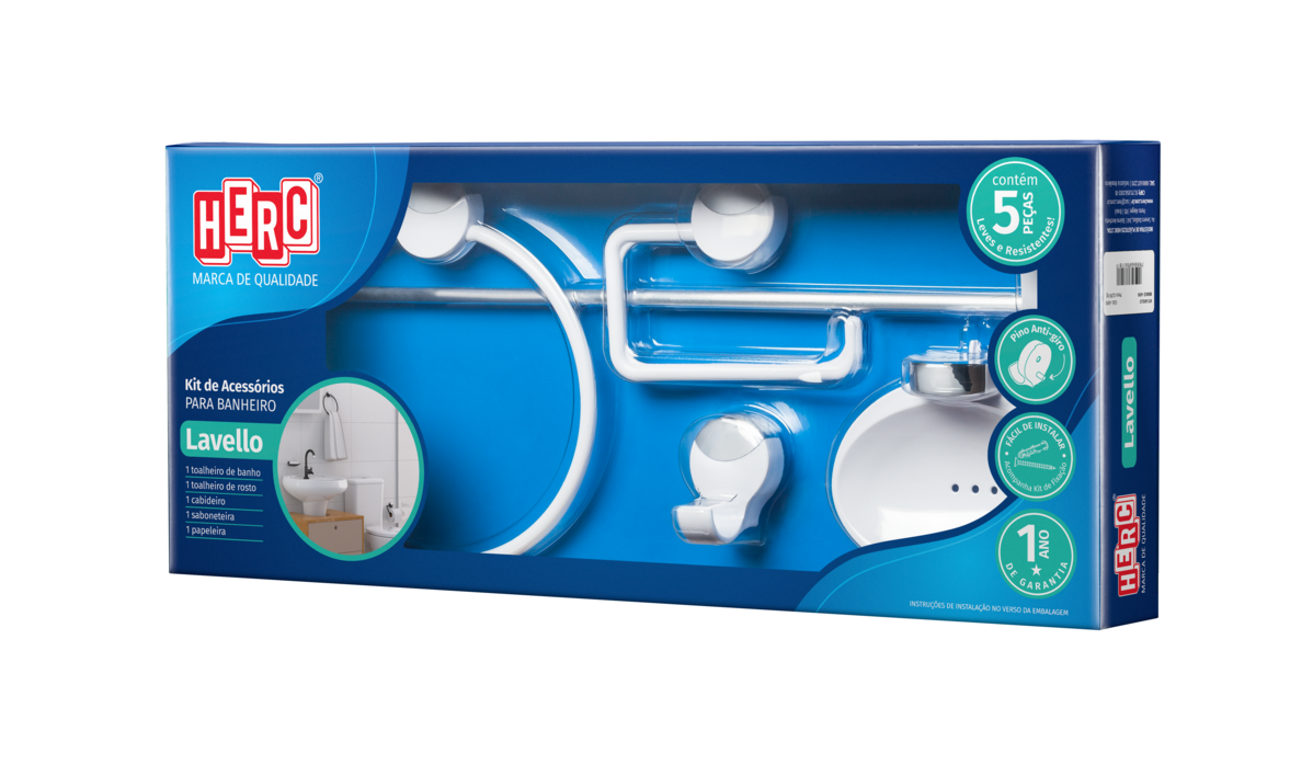 KIT P/BANHEIRO ABS BR/CR 5PC LAVELLO
