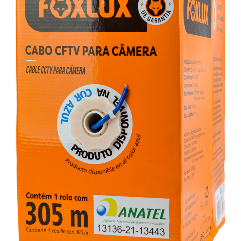 CABO REDE CFTV 4P AZUL CMX 305M ALARME