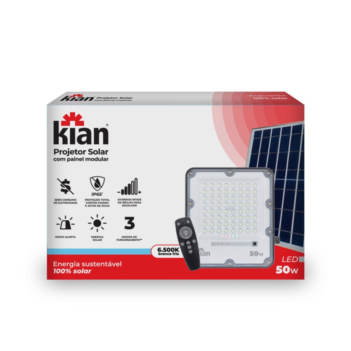 REFLETOR LED CZ 50W 6,5K SOLAR