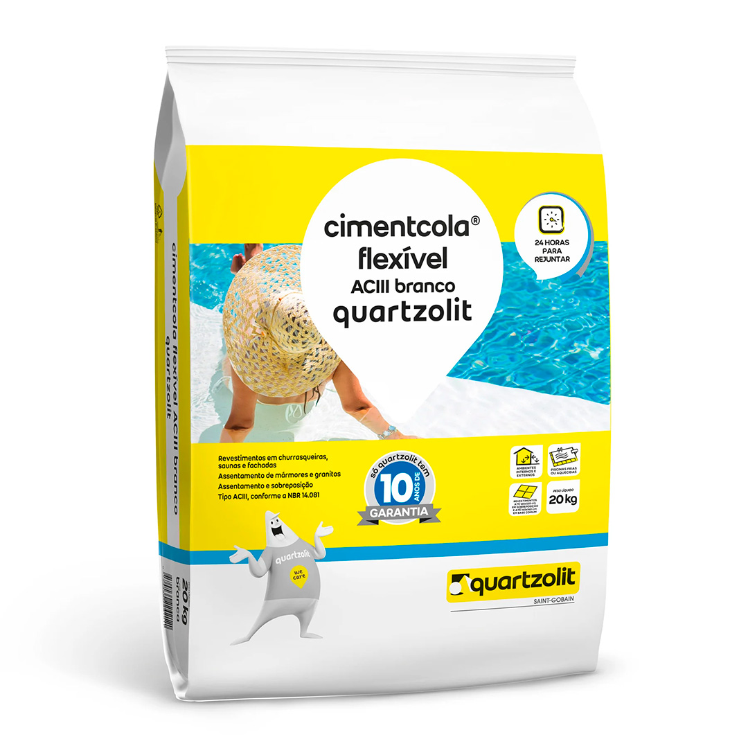CIMENTCOLA AC3 QUARTZOLIT BRANCO 20 KG