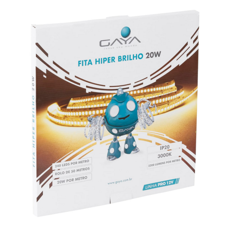 FITA LED 20W 5MT 12V 3K HIPER BRILHO
