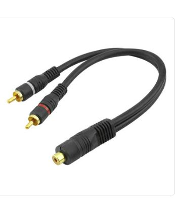 CABO AUDIO RCA Y 1 FEMEA 2 MACHO 25CM