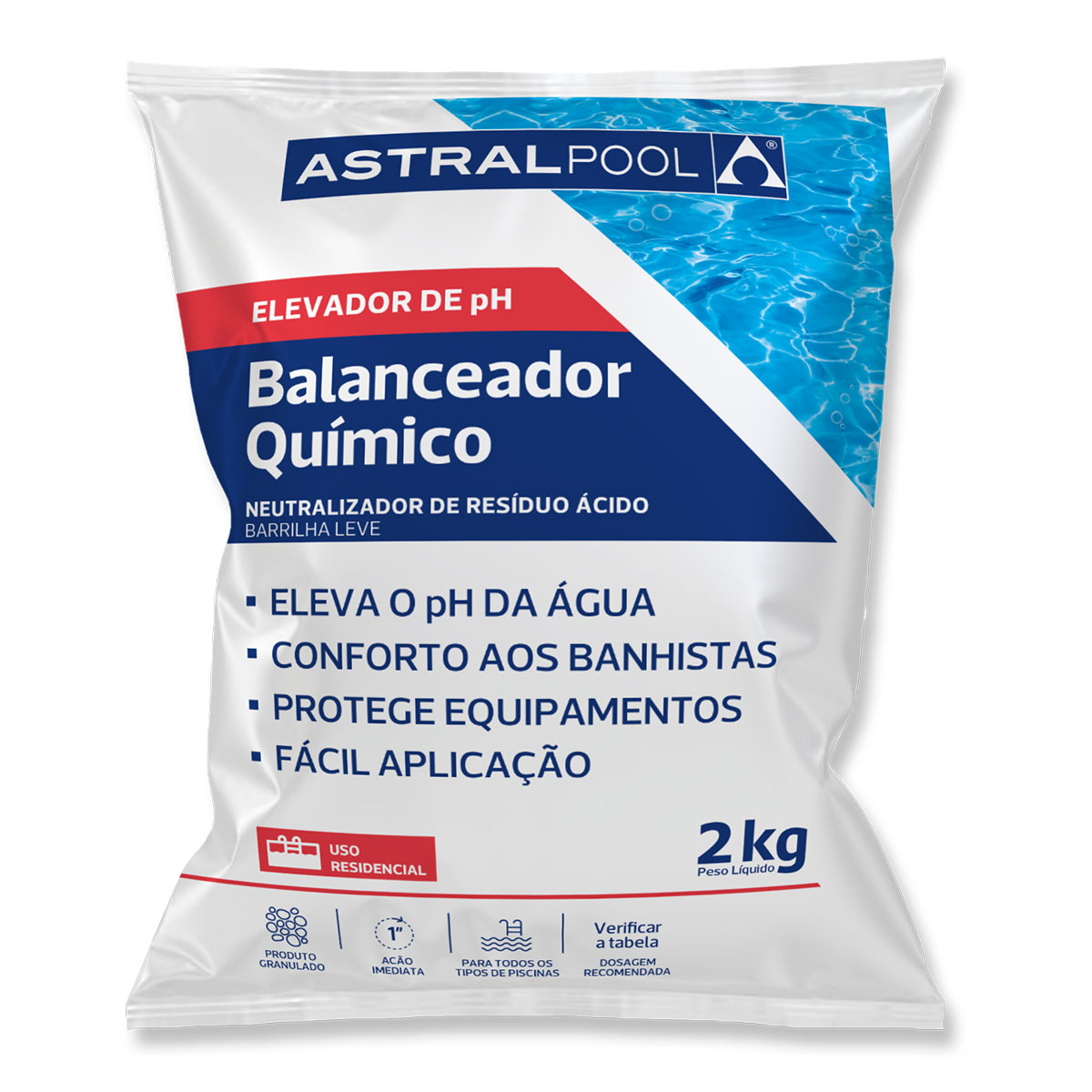 ELEVADOR DE PH GRAN ASTRALPOOL 2KG GRAN