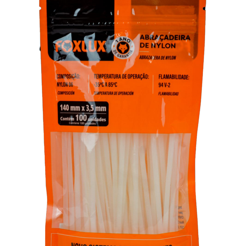 ABRACADEIRA NYLON BR 140X3,5MM 100UN
