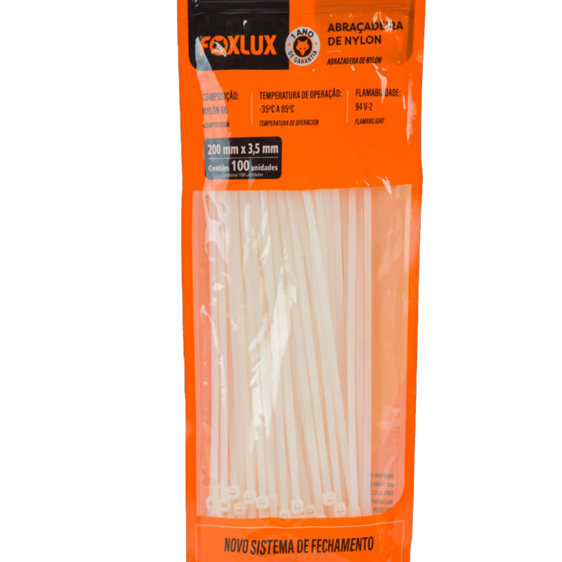 ABRACADEIRA NYLON BR 200X3,5MM 100UN