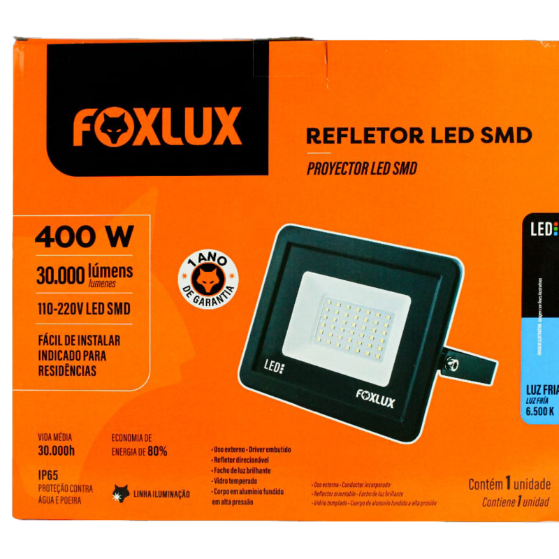REFLETOR LED PT 400W 6,5K SLIM
