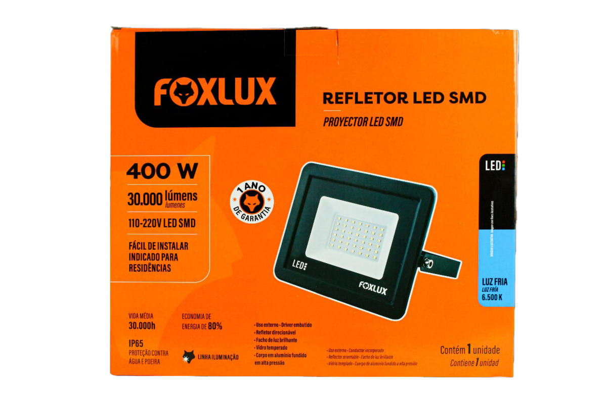 REFLETOR LED PT 400W 6,5K SLIM