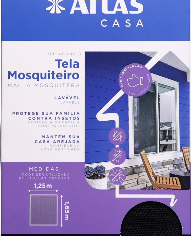 TELA MOSQUITEIRO 1,25X1,65MT PR