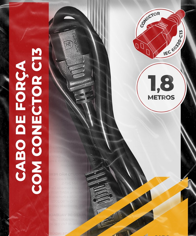 CABO FORCA  3X0,75 1,80MT PT