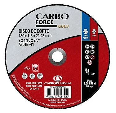 DISCO DE CORTE  7X1/16X7/8″ INOX GOLD