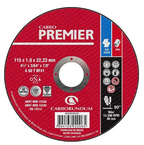 DISCO DE CORTE 4.1/2X1/25X7/8" INOX GOL