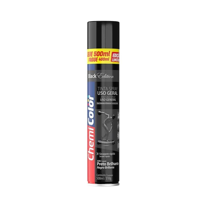 TINTA SPRAY U.G PRETO BRIL 500ML 310GR