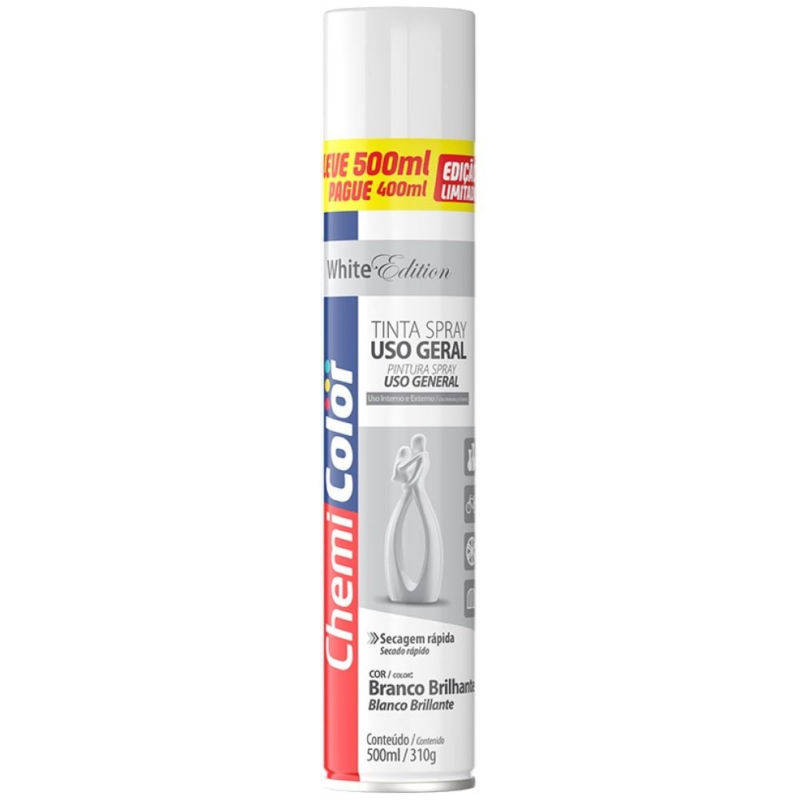 TINTA SPRAY U.G BRANCO BRIL 500ML 310GR