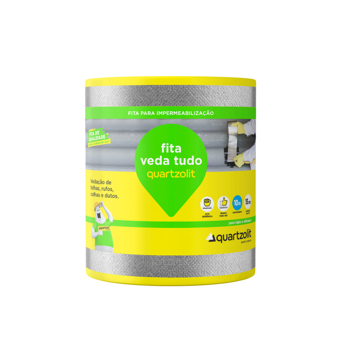 FITA MULT USO AUTO ADES 15CMX10MT 1,0MM