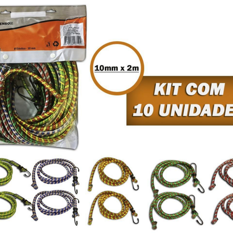 ELASTICO EXTENSOR 2,0MTX10MM C/10PC