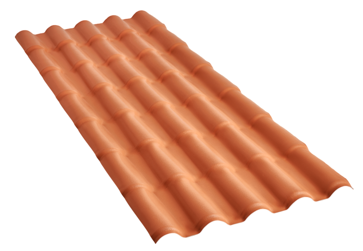 TELHA PVC COLONIAL CERAMICA 3,28X0,86MT